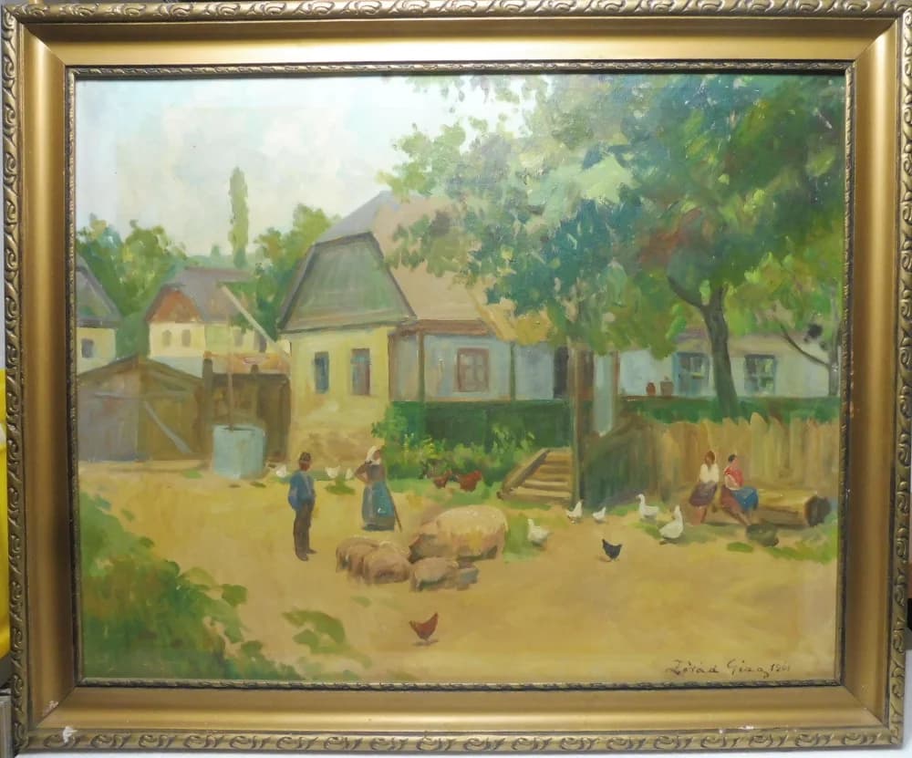 Géza Zórád (1890 - 1969) / Na dedinskom dvore - 1