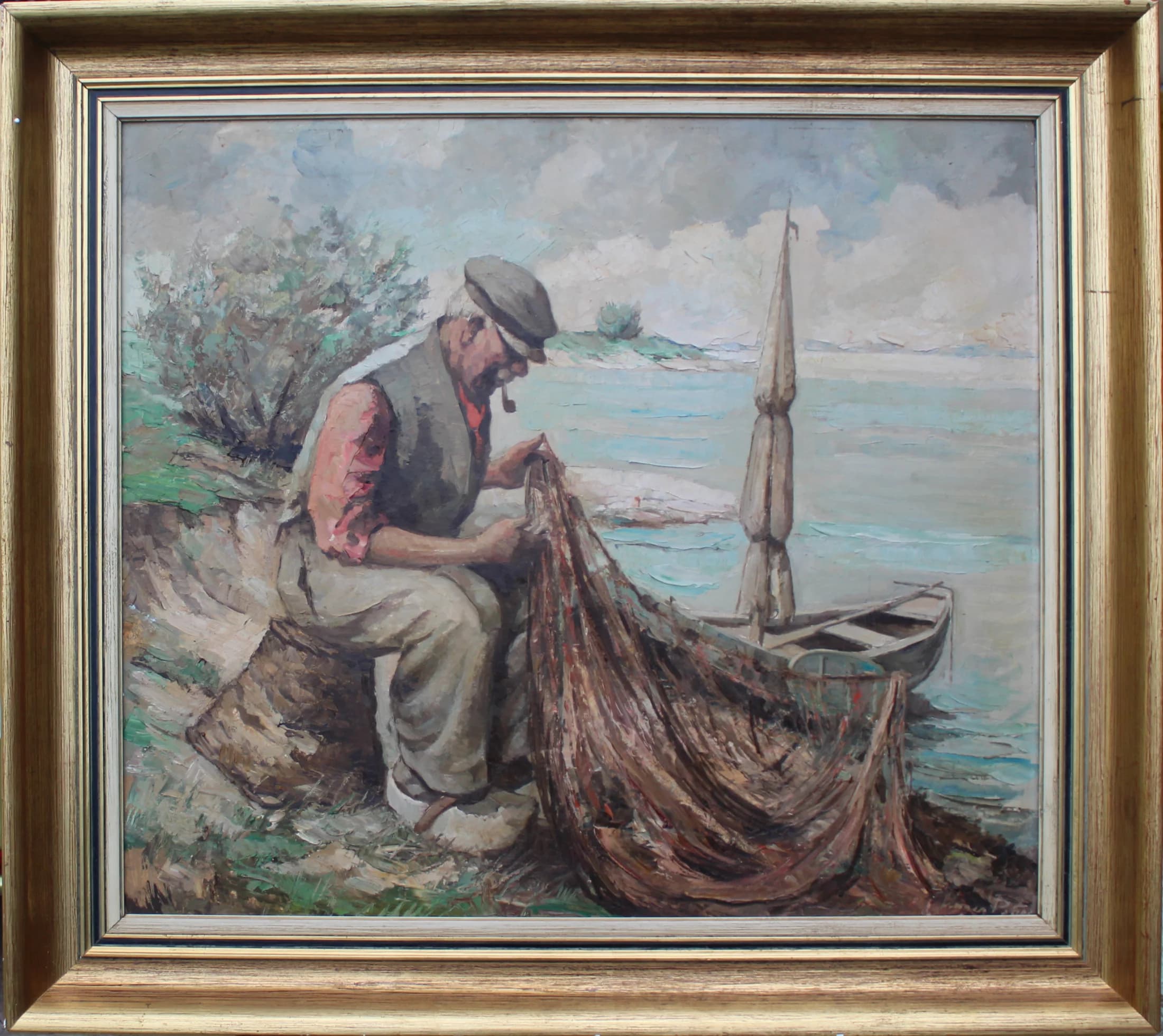 Mánes Peters (1906 - 1980) / Rybár na Rýne - 1