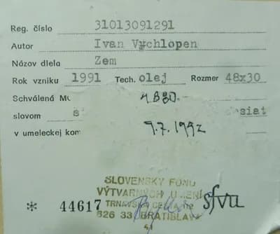 Akademický maliar Doc. Ivan Vychlopen (1941 - 1998) / Zem  thumbnail 3