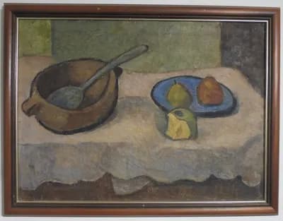 Michal Tillner (1895 - 1975) / Zátišie s miskou a tanierom thumbnail 1