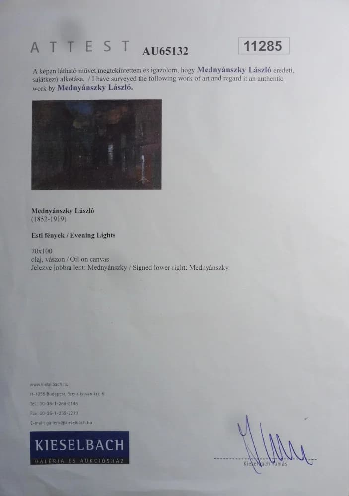 Ladislav Mednyánszky (1852 - 1919) / Nočné svetlá  thumbnail 7