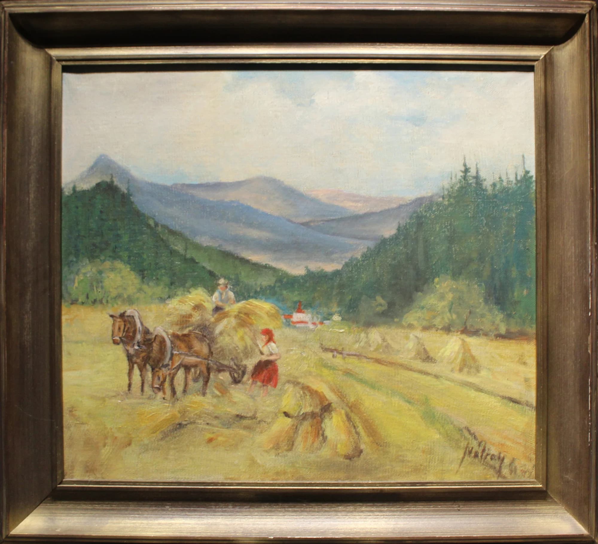 Vilmos Mátrai (1877 - ?) / Zvážanie sena - 1