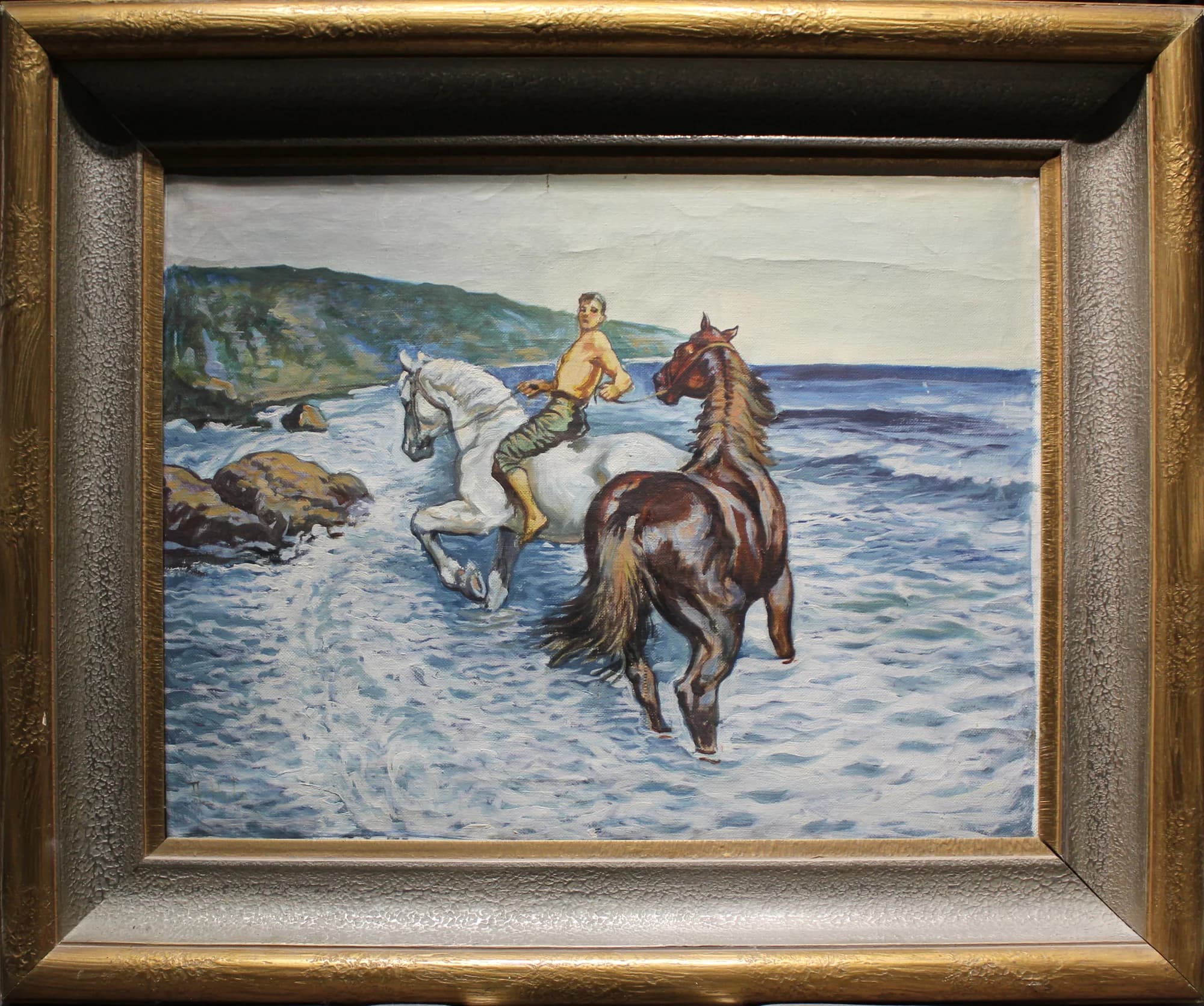 Antonín Hála (1895 - 1952) / Krotenie divokého koňa - 1
