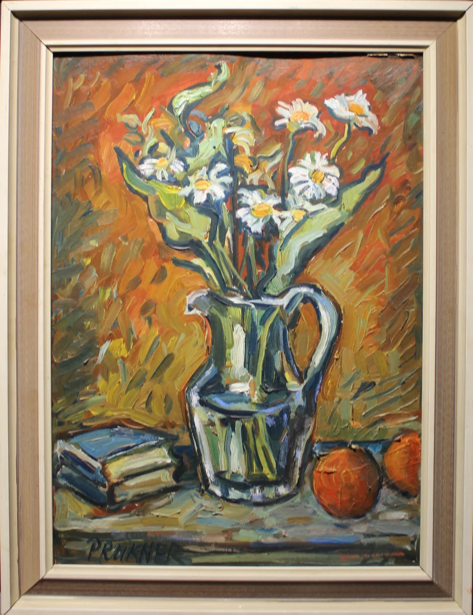 Štefan Prukner (1931 - 2011) / Zátišie s kvetmi a knihami - 1