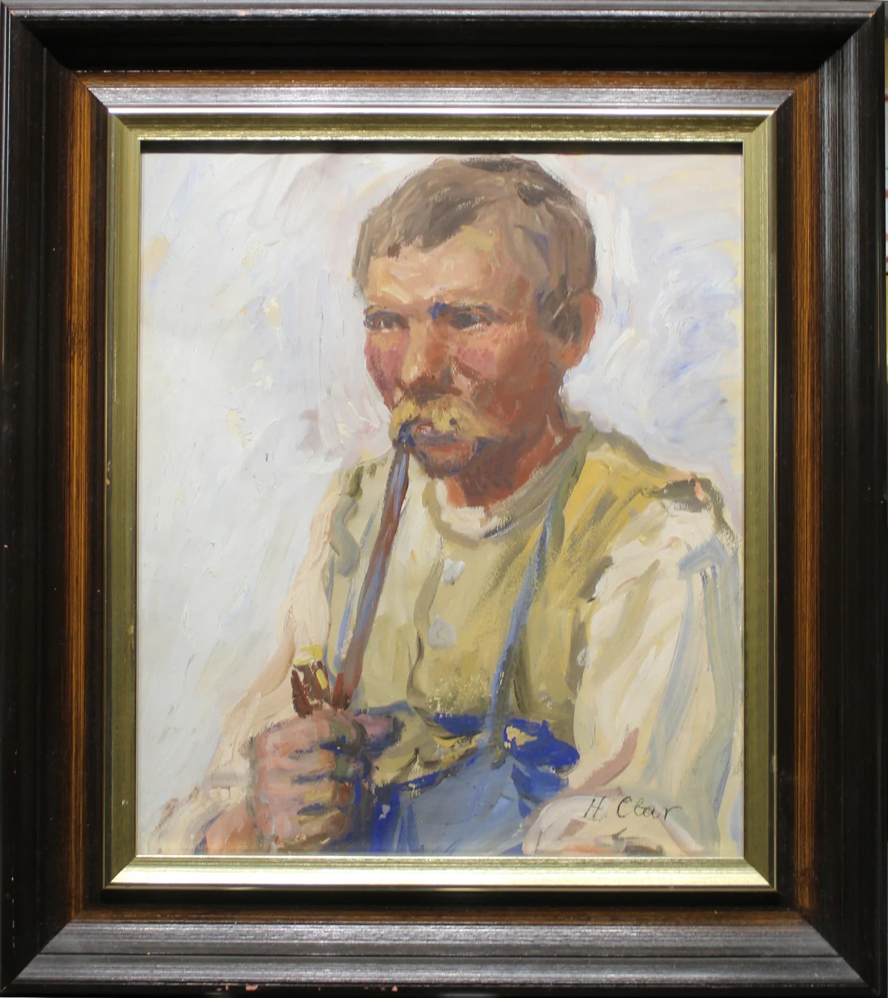 Hans Clar (1893 - 1944) / Starec s fajkou - 1