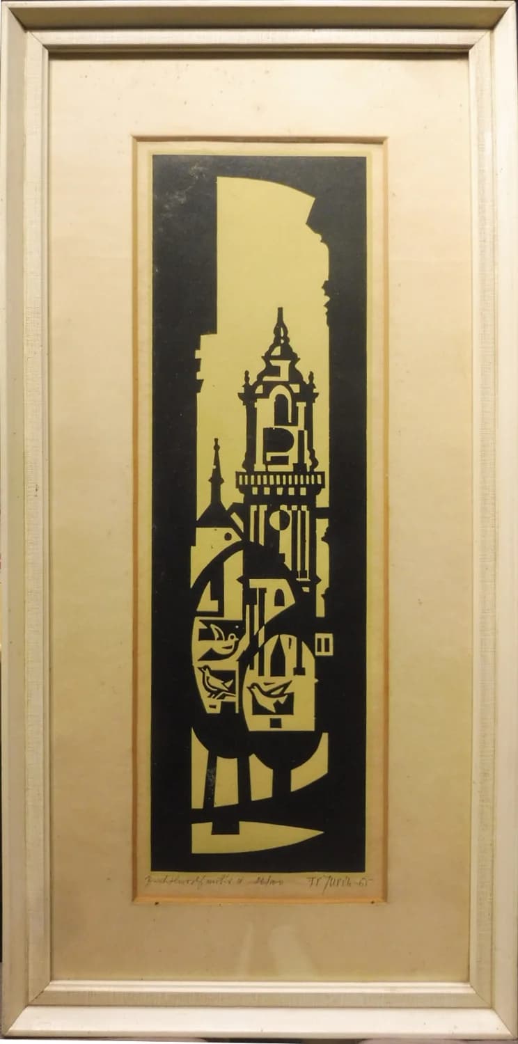 František Jurík (1923 - 2006) / Bratislavský motív IV (Michalská brána) - 1