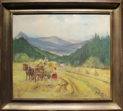 Vilmos Mátrai (1877 - ?) / Zvážanie sena