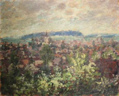 Václav Šafář (1915 – 1991) / Pohľad na dedinu